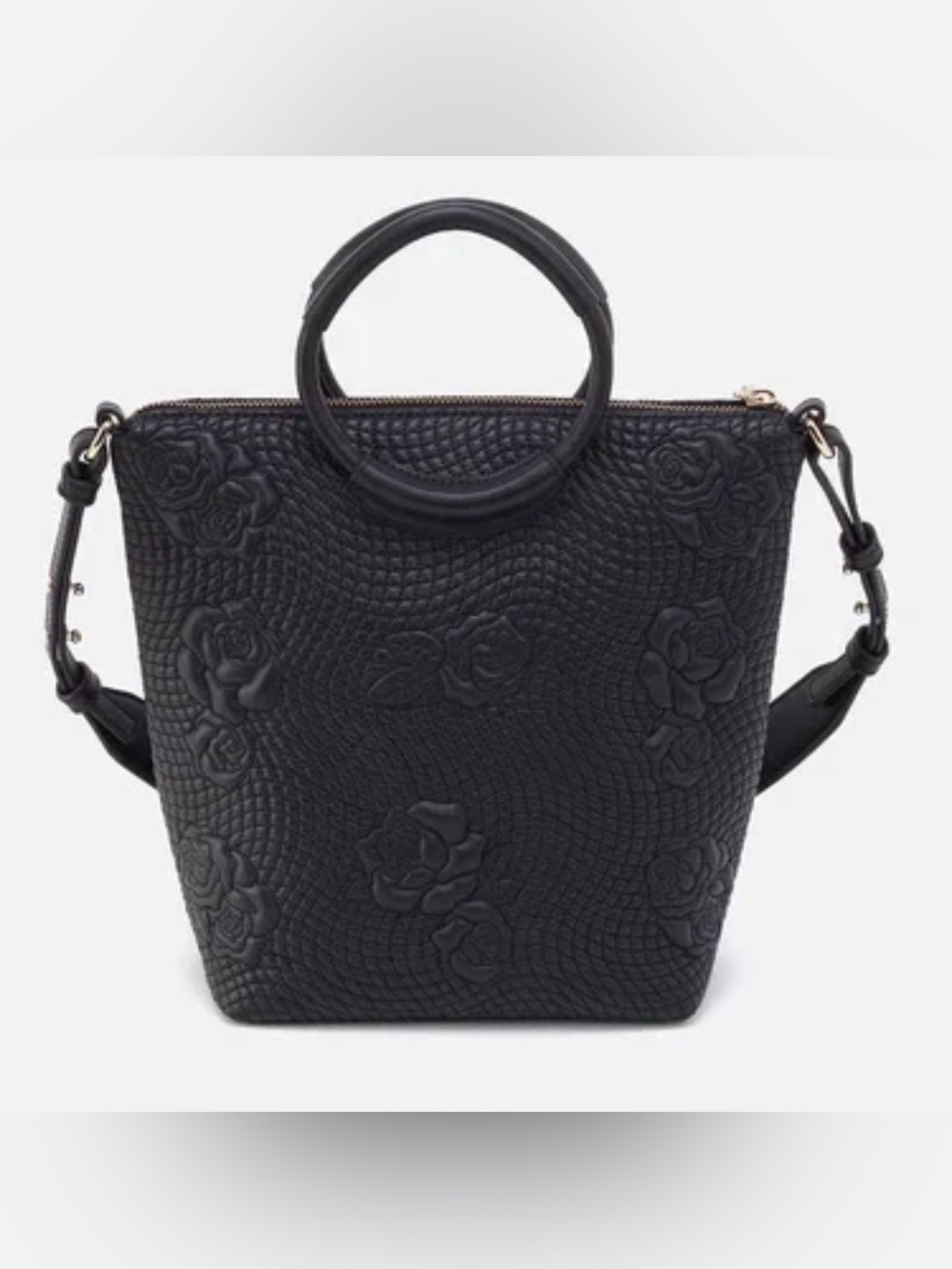 Hobo - Maggie Crossbody Satchel Black Quilted Roses Bag—GORGEOUS!! Like New!!